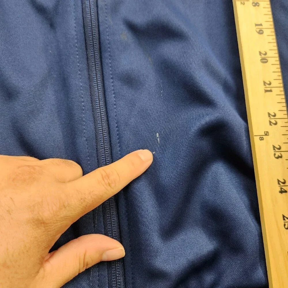 Men's Adidas Club Jacket Size XL Blue Polyester Track Soccer Jacket - Picture 8 of 11